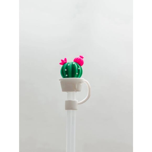 Pink/Green Cactus Straw Cover - Picture 1 of 1